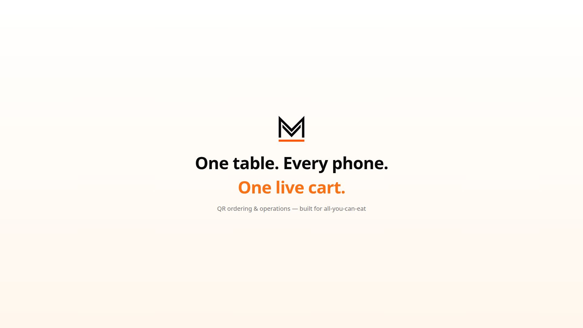 Preview of the Mesora QR ordering product tour